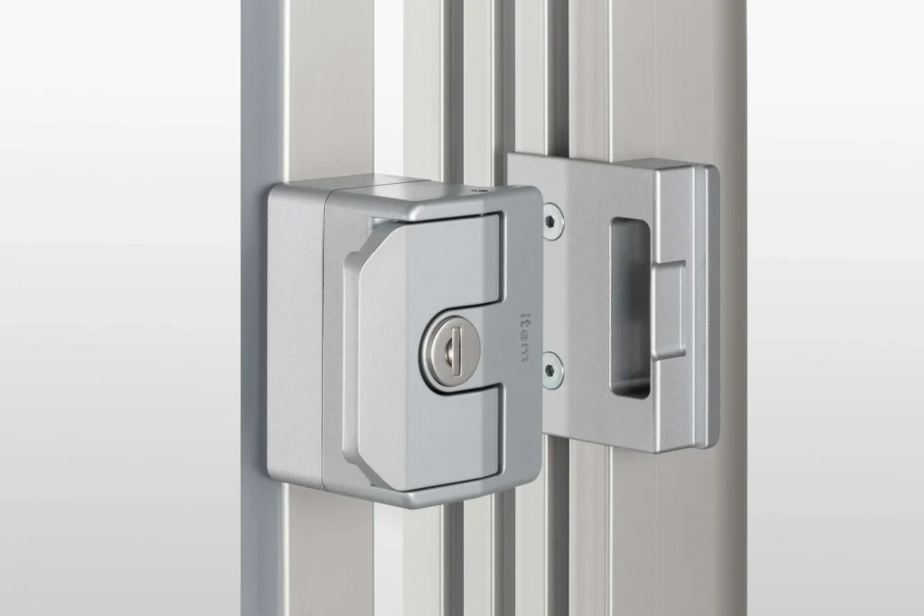 RAL 9006 Sliding door lock