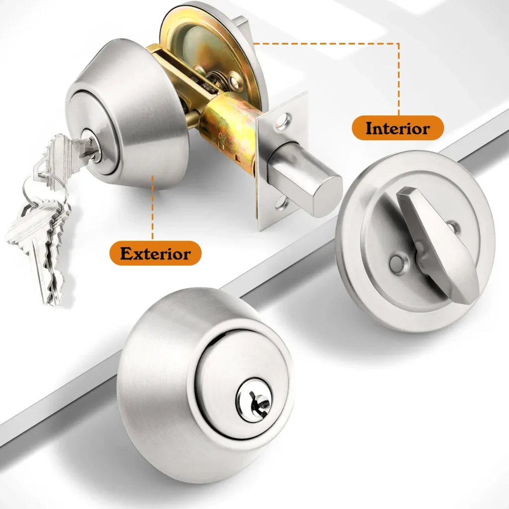 Satin Nickel Finish Deadbolt Locks